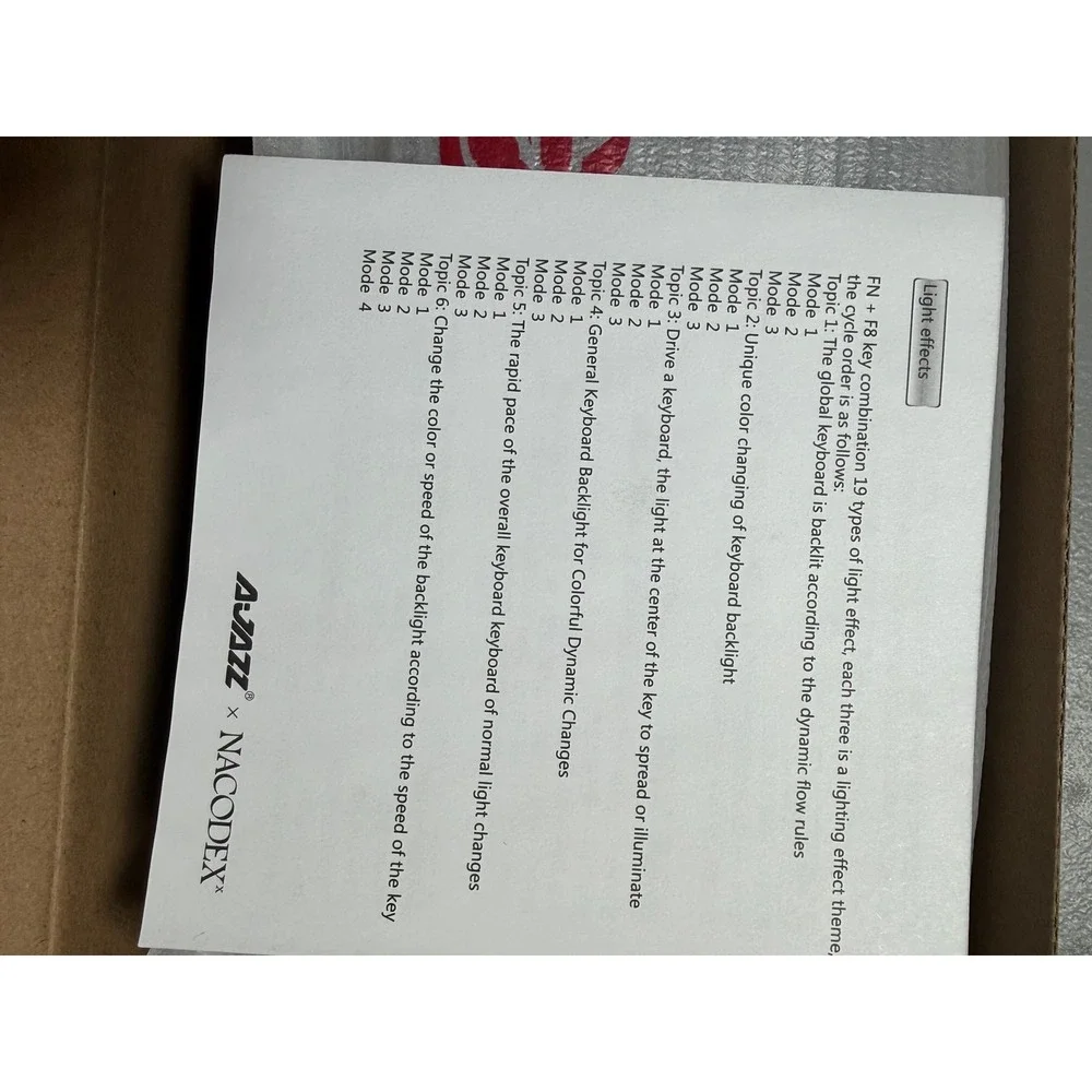 Ajazz Nacodex AK33 Mechanical Gaming Keyboard Black 82 Key RGB Backlit Wired New